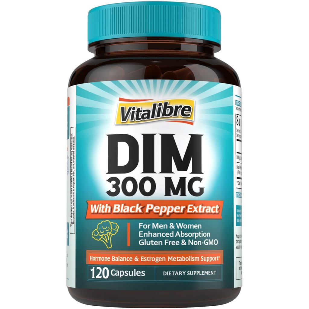 女性のためのDIMの補足及び人、エストロゲンのMetabolism、ホルモンのバランス及びMenopauseサポート、黒いペッパーのエキス、高い吸収、120のカプセルが付いているDIM 300のmg