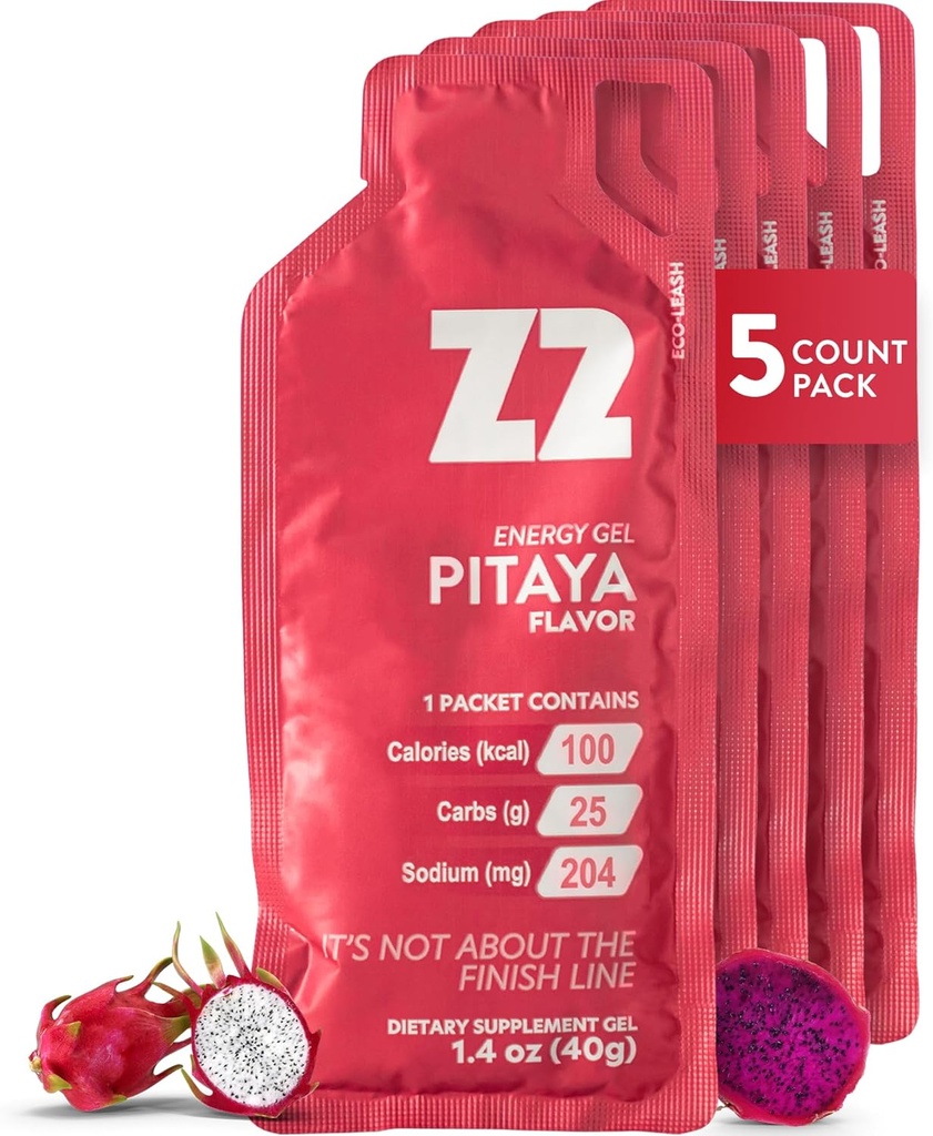 Z2ドラゴンのフルーツのエネルギー ゲルの性能- 25g Carb、204mgナトリウム、Electrolytes、前及びワークアウト、ボオスはランニング、循環、バイクおよびスポーツのための持久力- 5 のパックを後押しします