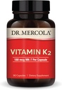 MK-7としてMercola Vitamin K2-180 mcg Vitamin K2 - 健康な動脈機能と心の健康をサポート - 非GMO、グルテンフリー&乳液フリー - 90カプセル(90の給餌)