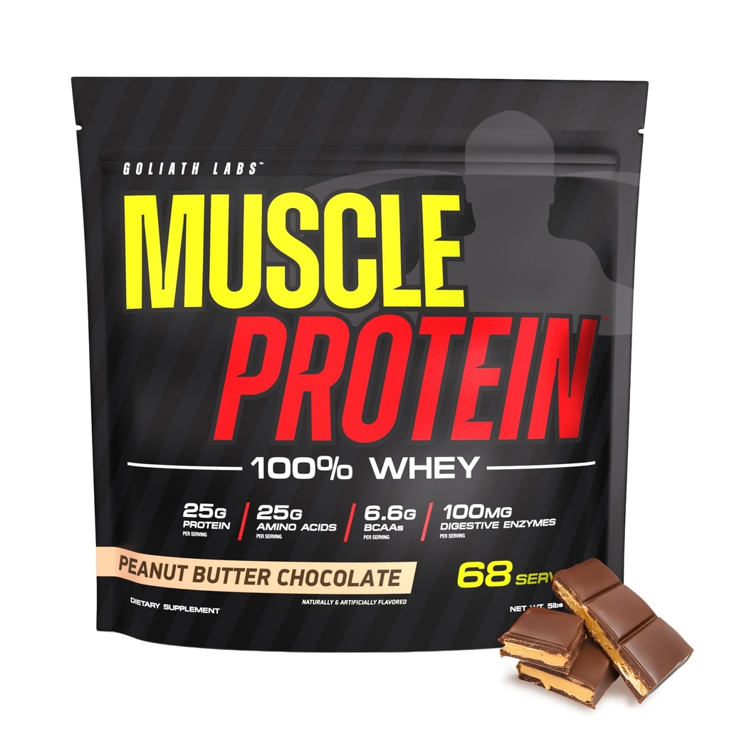 COLOSSAL LABS 筋肉蛋白質の乳白色の粉 [5 lbs/Pack の 1] - 風邪-ろ過される、25g 純粋な蛋白質、6.6g BCAAs (包装 5 月 Vary) (5 ポンド(パック 1)、ピーナツ バター チョコレート)