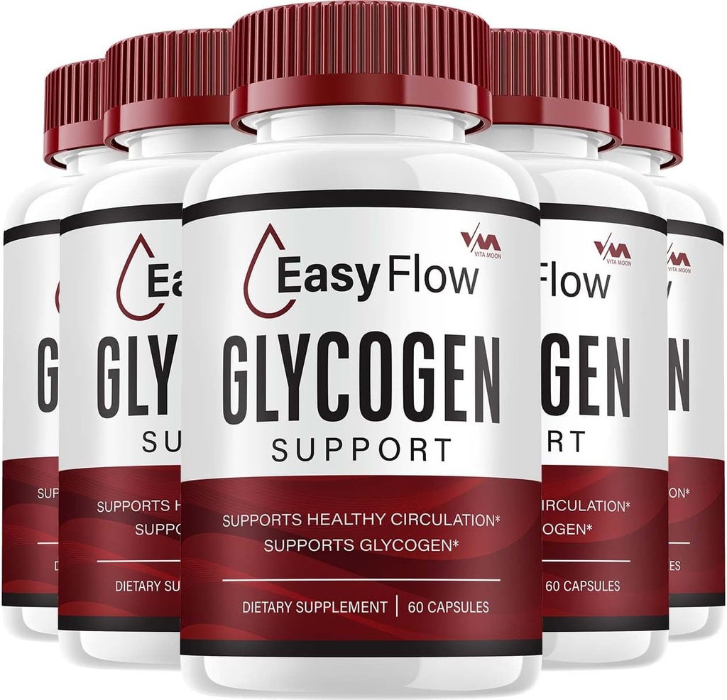 (5パック) EasyFlow Glycogen – Easy Flow Capsule Cleaner, EasyFlow Pills, 全体的なウェルネスのための高度な式, Easy Flow Glycogenのレビュー, 300 カプセル