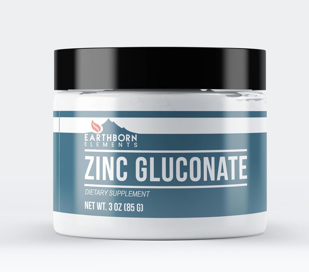 Earthborn Elements Zinc Gluconate 3 oz, Always Pure, No Fillers Or Additives