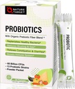 女性のためのNATURE TARGET Probiotics-Men-Kids Probiotic Powder 60 Billion CFUs 13 Strains - 消化の健康、保存安定性、非GMO、グルテンフリー30パケットのためのプレバイオティクスとプロバイオティクス