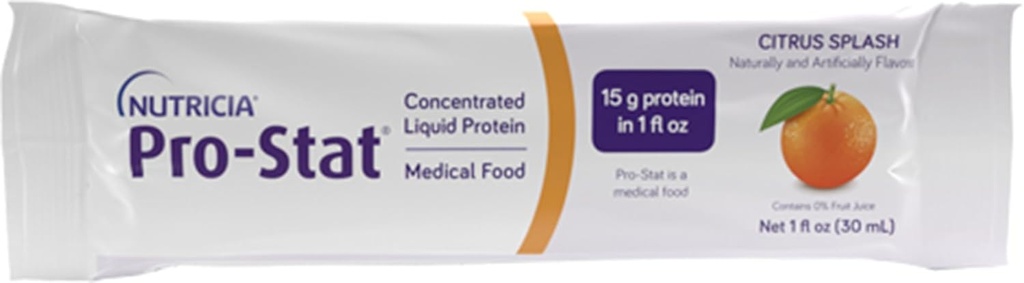 Nutricia Pro-Stat 砂糖無料シトラススプラッシュ - 1 oz パケット、96 のパック - High-Protein、Wound Care、筋肉の損失、および栄養管理のための準備が整った医学食品