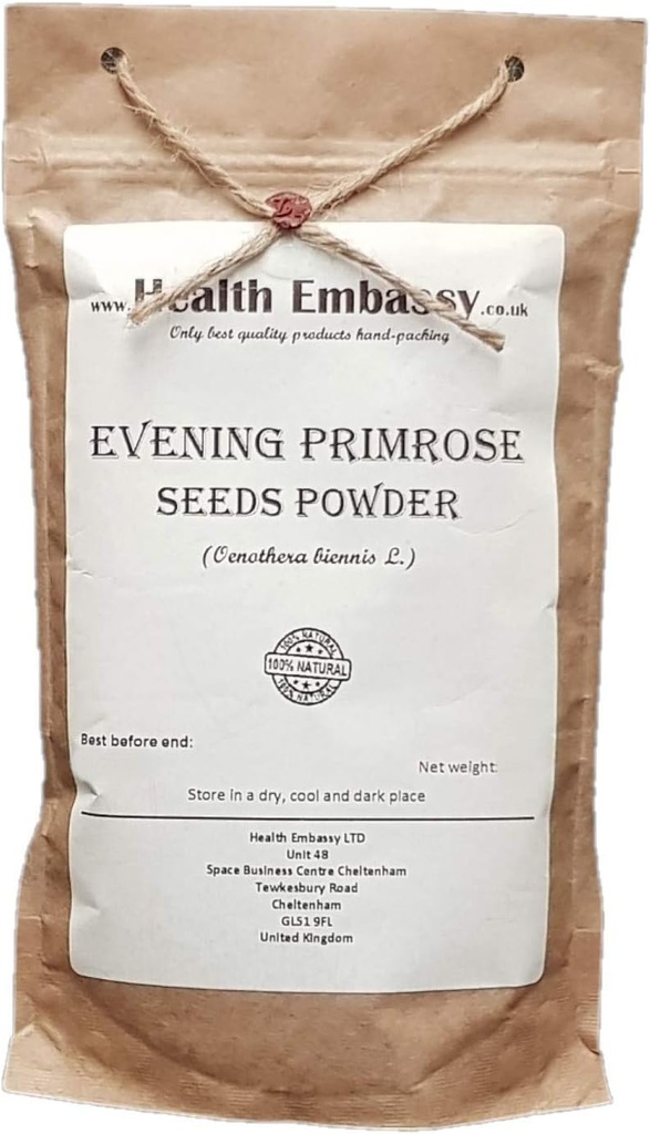 Health Embassy Evening Primrose Seeds Powder | Oenothera biennis L | (50g)