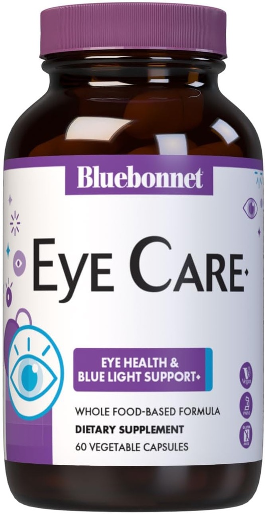 Bluebonnet栄養アイケアMacular&Blue、目の健康&ブルーライトサポート*、ビーガン、コザー認証、グルテンフリー、乳製品フリー、60野菜カプセル、30サービング