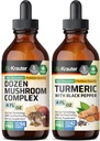 Dozen Mushroom Tincture 4 Fl. Oz. & Turmeric Tincture 4 Fl. Oz.