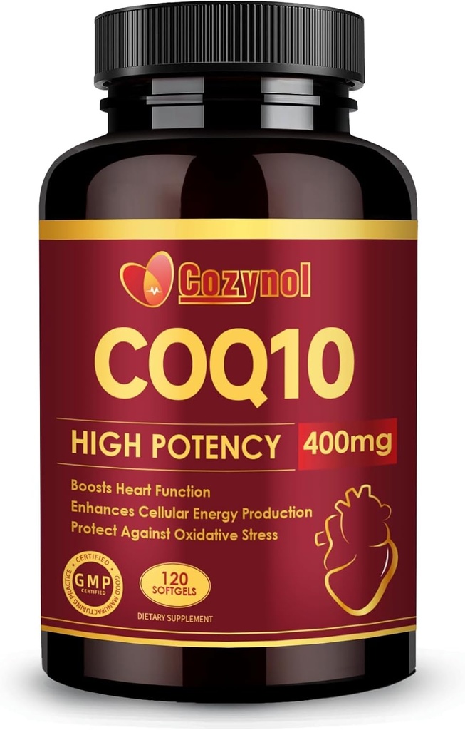 CoQ10 400mg Omega 3及びPQQ、中心の健康及びエネルギーの生産、120の計算のための強力な酸化防止剤が付いているSoftgels