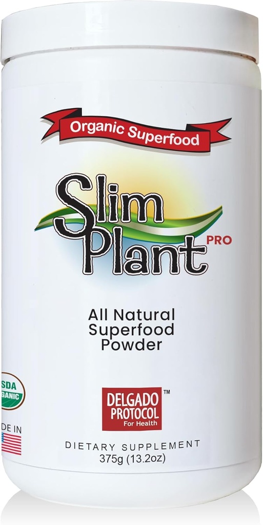 SlimPlant Pro - すべての自然スーパーフードプロテインパウダーw / 35ビタミン、ミネラル、および全食品由来成分(13.2オンス)
