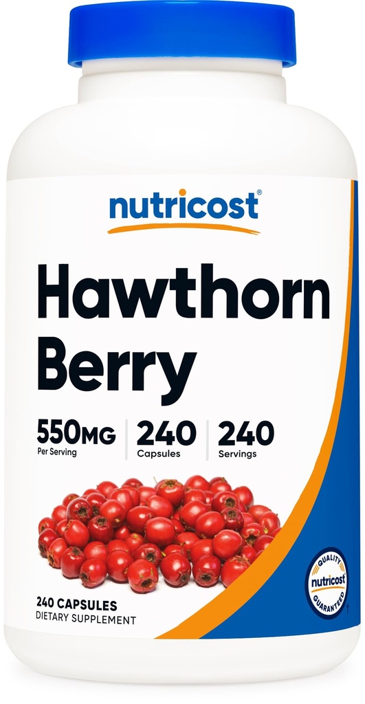Nutricost Hawthornベリーカプセル550mg、240カプセル、ベジタリアンフレンドリー、非GMO&グルテンフリー