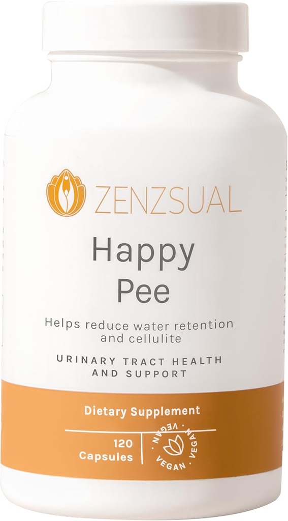 ZENZSUAL Happy Pee - オーガニッククランベリーとD-Mannoseによる尿路のサポート - 女性のための包括的なUTI痛みの軽減サポート - 120カプセル