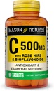 MASONナチュラルビタミンC 500mg、ローズヒップ&バイオフラボンイド、免疫サポート&抗酸化フォーミュラ、90錠