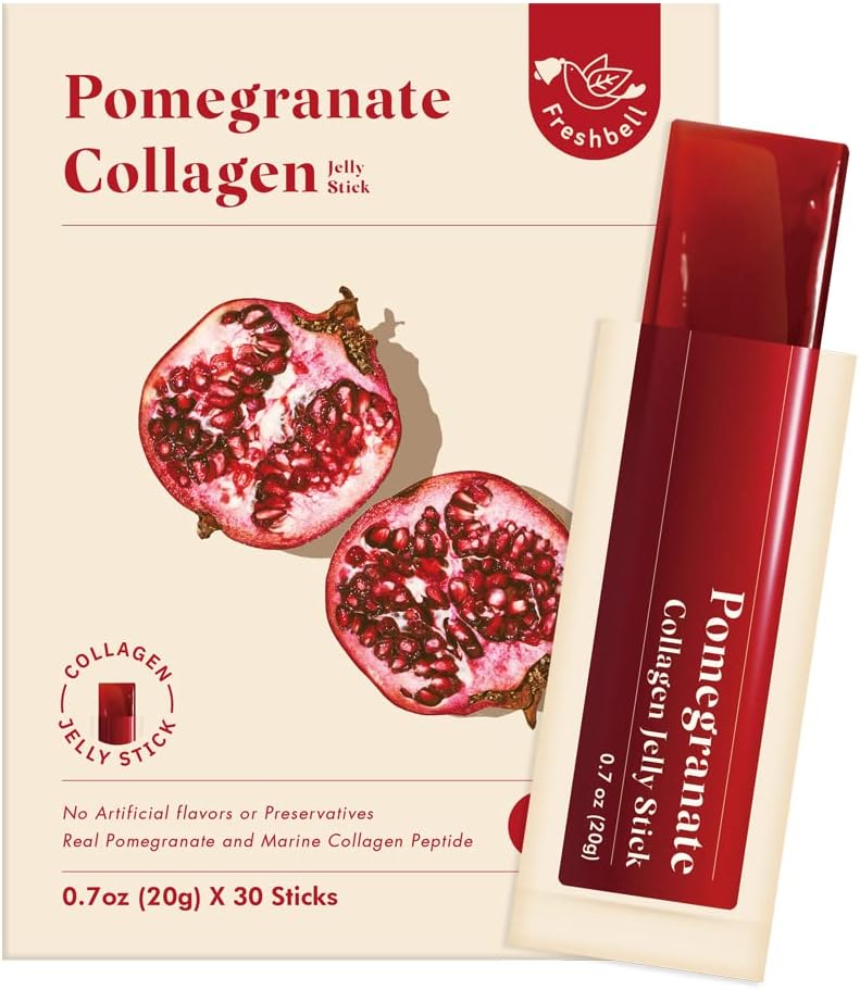 Pomegranateのコラーゲンのゼリーの棒(20g x 30の棒)100%の実質のスペインのザクロが付いている海洋のコラーゲンのペプチッド-人工的な味無し-防腐剤無し-加えられた砂糖-容易に吸収剤無し