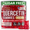 JOYLI Quercetin グミー - Bromelain亜鉛ビタミンCとビタミンD3 - Quercetinは免疫システムとアレルギーのための500MGを補います - 子供と大人のためのケルセチン - 60ケルセチンChewable