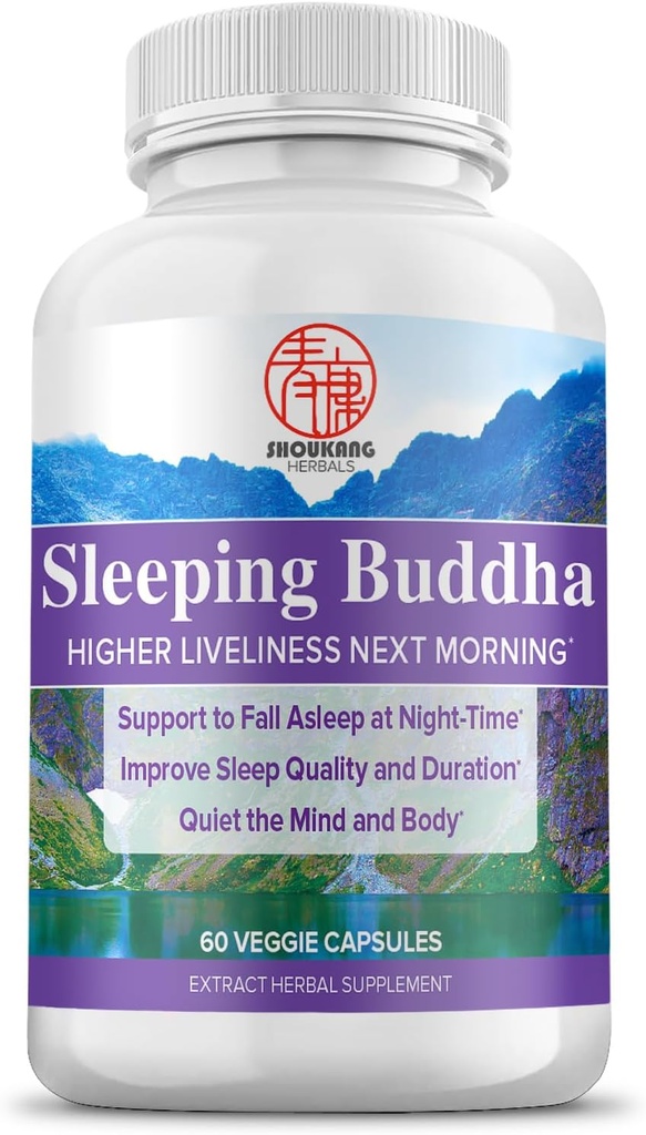 漢方漢方薬は睡眠の質および持続期間、睡眠の仏HERBALSのための補足し、心およびボディ、60のカプセルを静めます