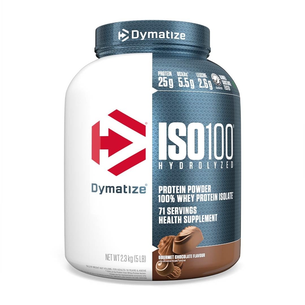 Dymatize栄養ISO 100、乳清蛋白質の粉、グルメ チョコレート、5ポンド