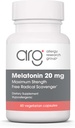 アレルギー研究グループMelatonin 20mg - 純粋なMelatonin、大人のための余分な強さ、睡眠補助金、高用量、ベジタリアンカプセル - 60カウント