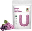 UNLEASH'Dの有機性Elderberryジュースの粉16のoz 100%の純粋な自然な緑の食糧、酸化防止剤およびMultivitamins、高い酸化防止効果、反炎症性で豊富な