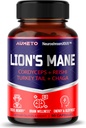 ライオンズマネサプリメントは、Cordyceps、Reishi、トルコテール、チャガマッシュルームと40%の多糖類をカプセル化 - 記憶と焦点のための1頭脳サプリメントカフェインフリー18