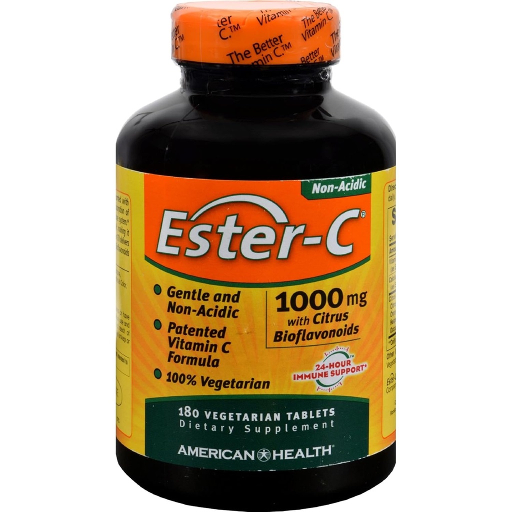 シトラスBioflavonoidとアメリカの健康Ester-Cの4パック - 1000のmg - 180のベジタリアンのタブレット