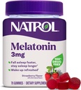 Natrol Melatoninのグミ、大人のための睡眠サポート、睡眠のための3つのmg Melatoninの補足、70のいちご風味のグミ、70日の供給まで