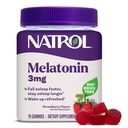 Natrol Melatoninのグミ、大人のための睡眠サポート、睡眠のための3つのmg Melatoninの補足、70のいちご風味のグミ、70日の供給まで