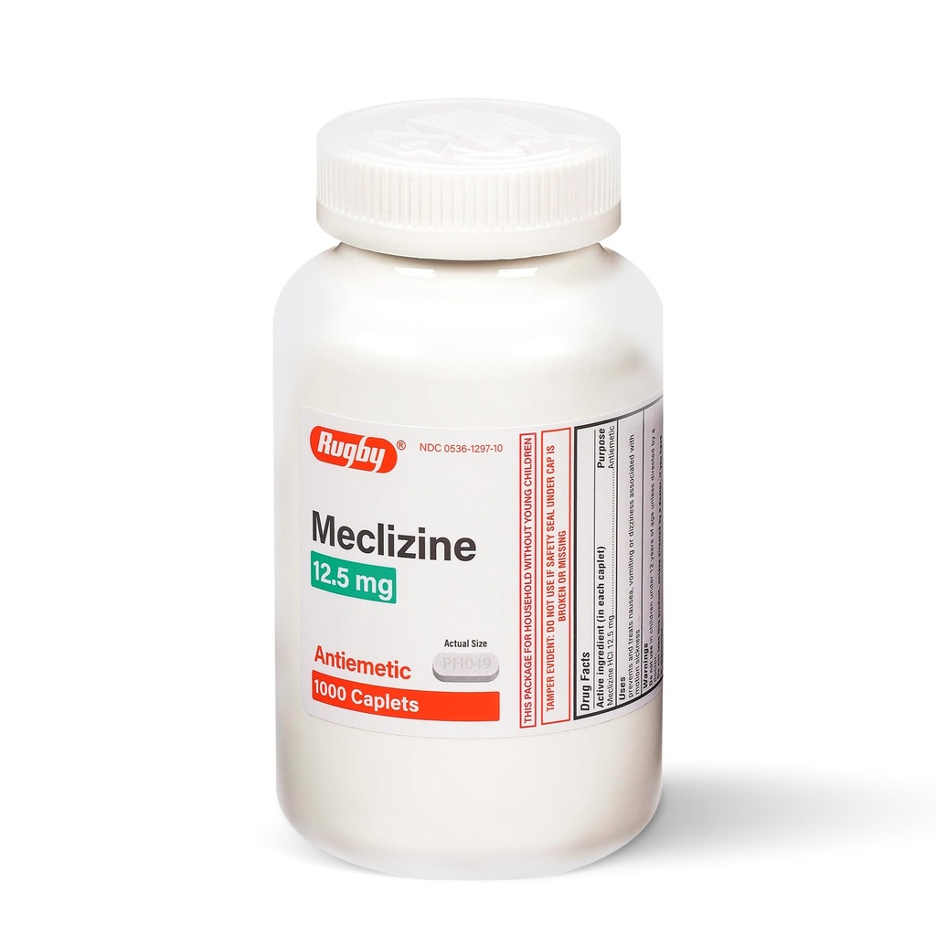 ラグビーMeclizine 12.5 mgのモーションの病気に関連する症状のための抗emeticカプレット–旅行とクルーズエッセンシャル、1000カプレット