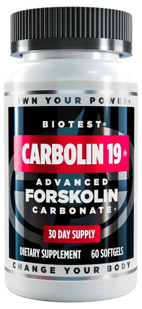 バイオテストCarbolin 19 - 脂肪損失とメタボリック性能のための長持ちフォルスコリン、* 30サービング - 60 Softgels