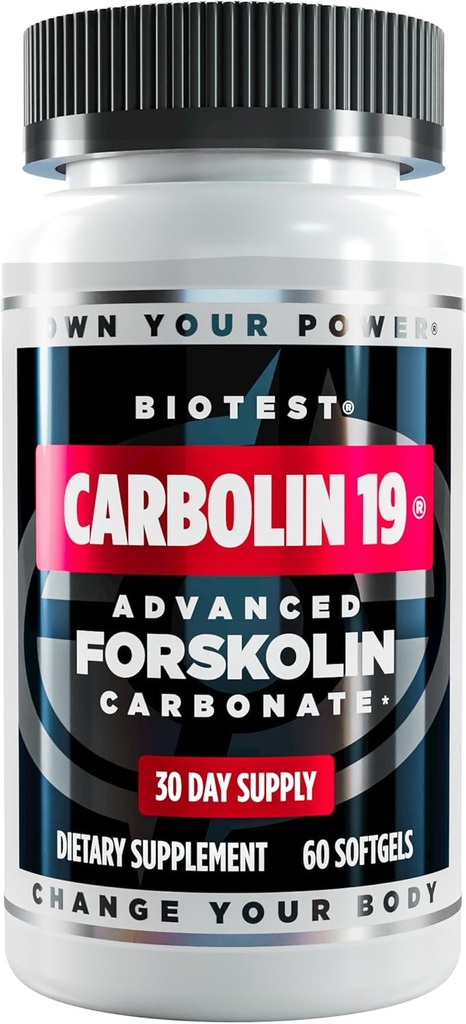 バイオテストCarbolin 19 - 脂肪損失とメタボリック性能のための長持ちフォルスコリン、* 30サービング - 60 Softgels