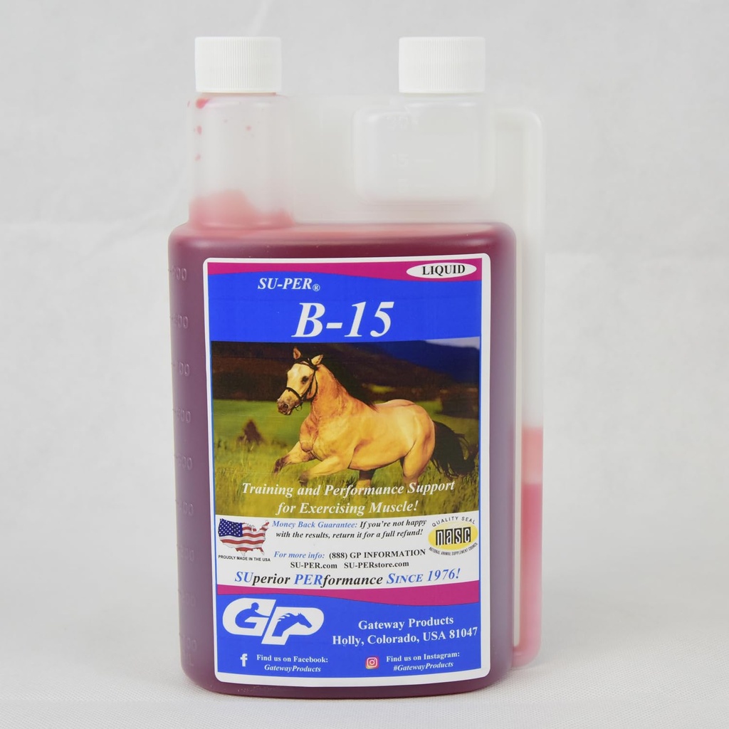 馬のためのS-PER B-15ビタミンの補足-性能サポートのためのEquineのビタミンB-15の液体-サポート正常な心臓血管の免疫及び筋肉機能- 1クォート、2のパック