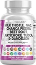 きれいなNutraceuticalsのミルクのThistle NAC Chanca PiedraのビートのルートのArtichoke Dandelionの根 - 肝臓の清潔なDetox及び修理補足TUDCAのコリン及びジンジャー60の計算
