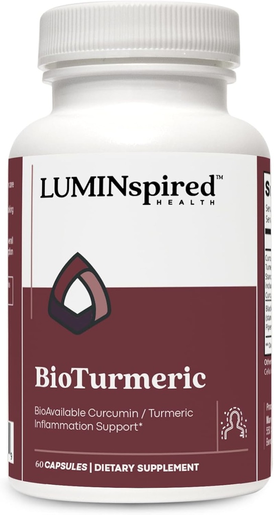 LUMINSPIRED HEALTH 共同健康のための黒いペッパーのエキスが付いている高吸収性のタービン クルクミンの補足、酸化防止サポート及び炎症の軽減、ビーガン、非GMO、グルテンフリー- 60 の計算