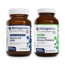 メタジェニックスバンドル - D3 5000&UltraFloraバランス - 免疫サポートのためのD3 5000の120 Softgels、骨の健康と心の健康 - 消化の健康のためのUltraFloraバランスの120カプセル