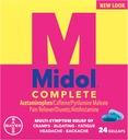 Midol の Menstural 完全な、ゲルキャップ、24 ct