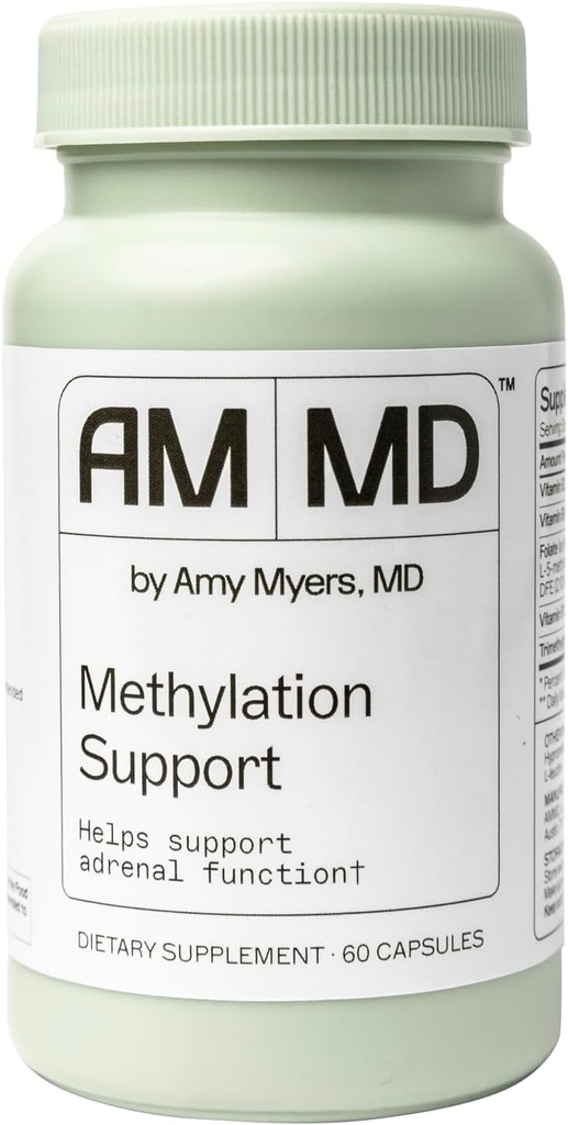 Amy Myers MD のメチル化サポート - MTHFR の補足-サポート 副腎機能、Gut 及び肝臓の健康- Folate、ビタミン B12、B6 及び B2 -非 GMO 及びグルテンフリー- 60 カプセル(30 のサービング)が含まれています