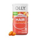 OLLYの超強さの毛のSoftgels、サポート毛の健康、ビオチン、ケラチン、ビタミンD、B12の毛の補足、30日の供給- 30の計算(包装5月Vary)