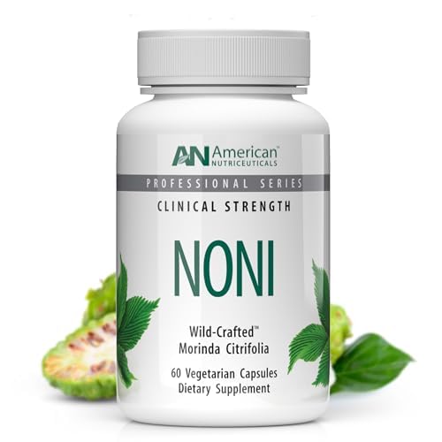 American Nutriceuticals - Noni - 60カプセル - バランスの取れたエネルギーのための強力な適応剤 - 100% 全フルーツパウダー