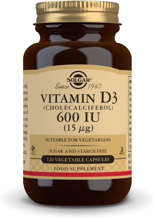 ソルガービタミンD3(Cholecalciferol)15mcg(600 IU)、120野菜カプセル - ヘルシーボン&ティースを維持するのに役立ちます - 免疫サポート - 非GMO、グルテンフリー、乳製品無料、コーシャ、ハラール - 120のサービング