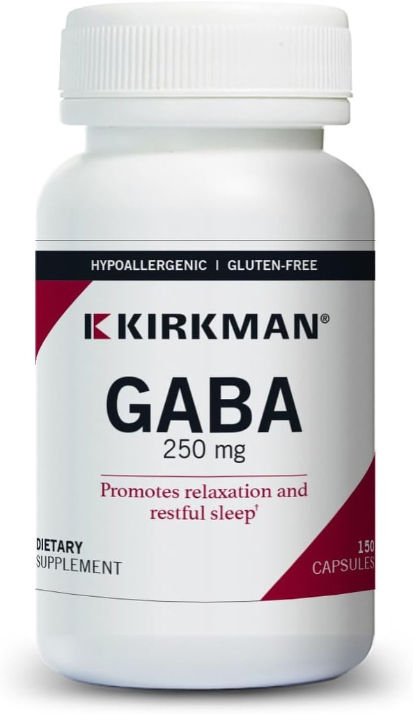 Kirkman - GABA 250 mg - 150 Capsules - Supports Relaxation - Promotes Restful Sleep - Hypoallergenic