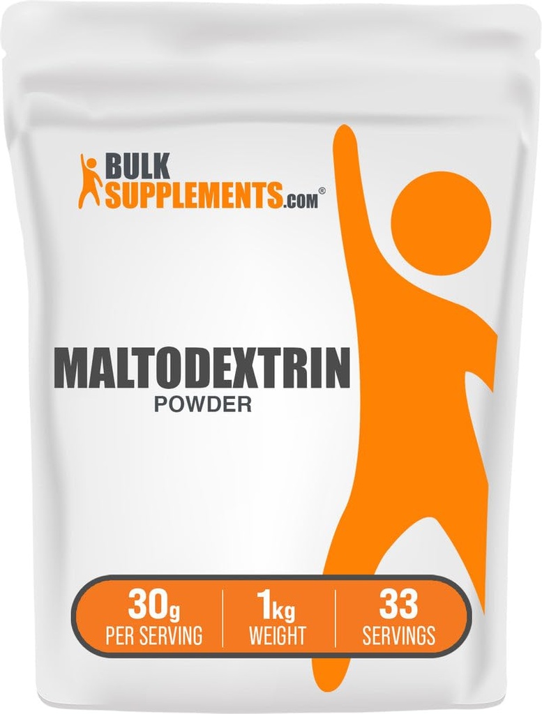 BulkSupplements.com マルトデキストリンパウダー - マルトデキストリンサプリメント エネルギーブースト、食品グレード - Unflavored&グルテンフリー、30g/サービング、1kg(2.2ポンド)(1パック)