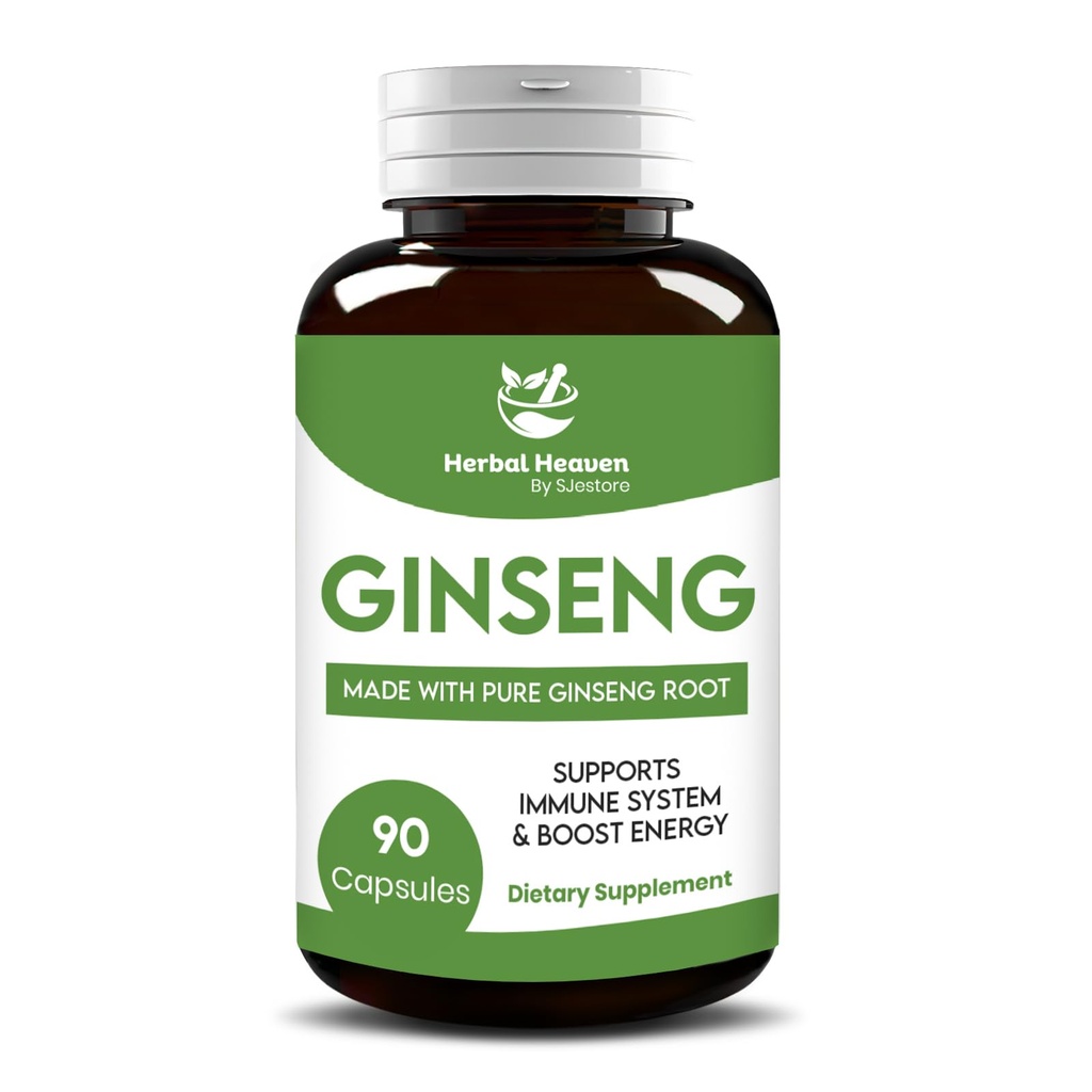 草の天国の自然エネルギーおよび焦点のGinsengは死亡率およびウェルネスのための90の計算- 100%の草の方式をカプセルに入れます