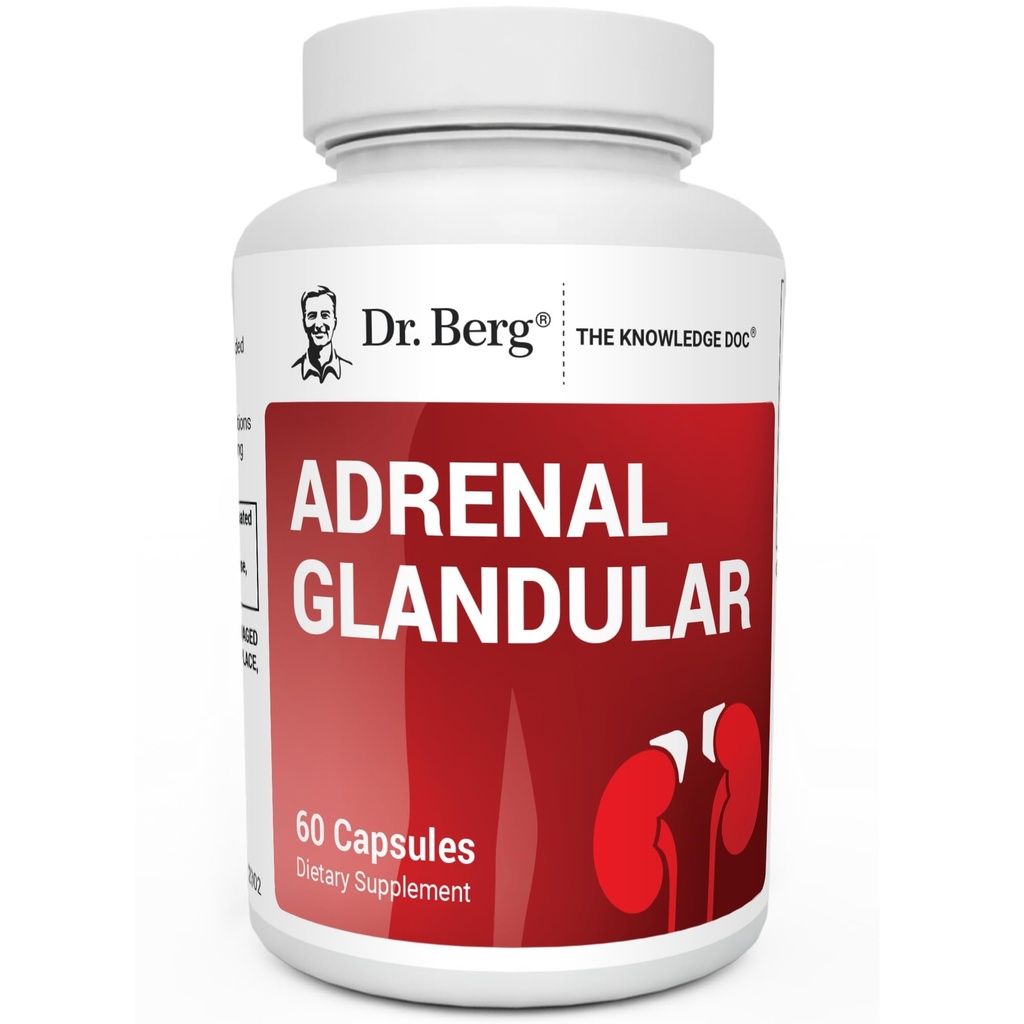 Dr. Berg の副腎の Glandular - 健康な副腎機能を支えるホルモンのバランスの方式-副腎サポート補足- 60 のカプセル
