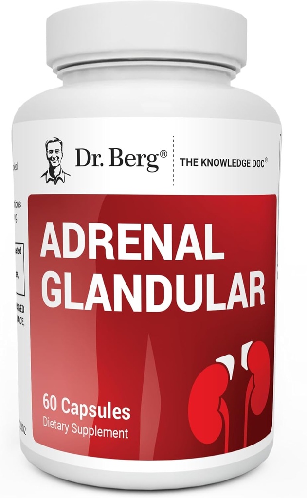 Dr. Berg の副腎の Glandular - 健康な副腎機能を支えるホルモンのバランスの方式-副腎サポート補足- 60 のカプセル
