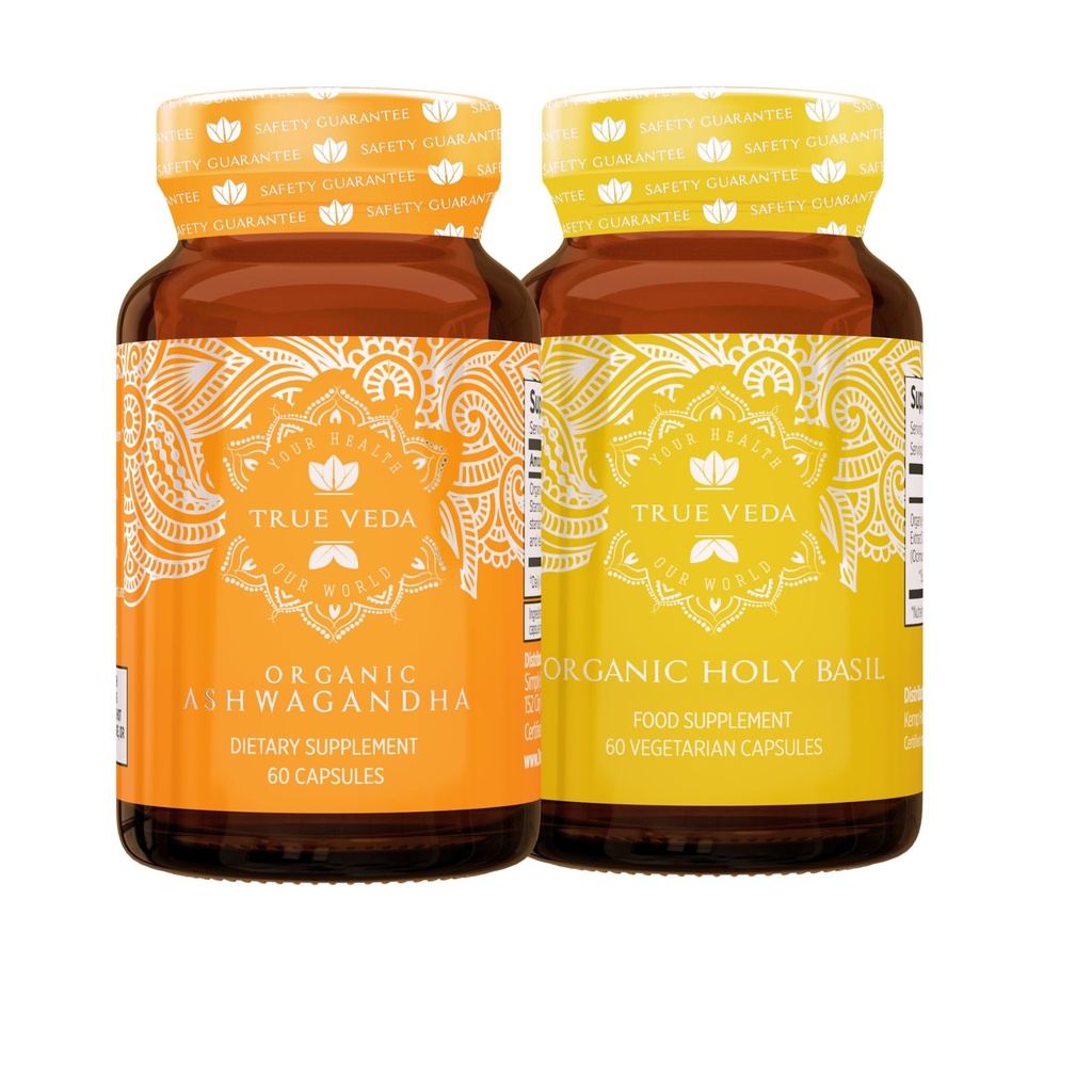 真のVeda Mood Bundle USDA Organic | Multi-Award-Winning | 有機アシュワガンダ KSM-66® | ビタミンB6による有機ホスピリル