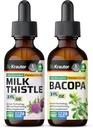 BIO KRAUTER ミルクアザミ 2 Fl. Oz. & Bacopa Tincture 2 Fl. Oz.