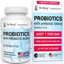 Dr. Berg Probiotic Supplement(60 Billion CFUs) - エイズの機会の便秘、Diarrhea、ガス&Bloating* - 消化器の健康のための事前およびプロバイオティクス - 30 Probioticカプセル