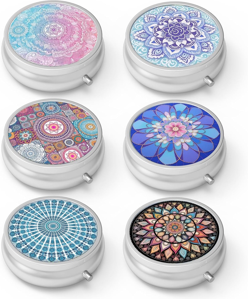 丸薬箱3のコンパートメントの小さい丸薬の箱、ポケットのために携帯用かPurseの丸薬のオルガナイザーの丸薬の容器のホールダー(6PCS)