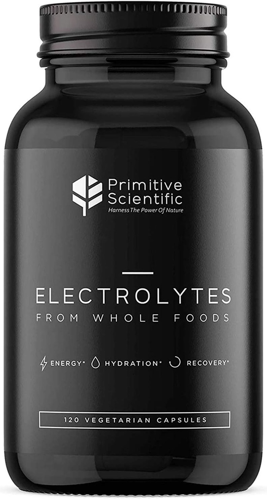 Whole Food Electrolyte Supplements, Electrolyte Tablets with Magnesium, Zinc, Calcium, and Potassium for Energy, Hydration, & Rejuvenation (120ct)
