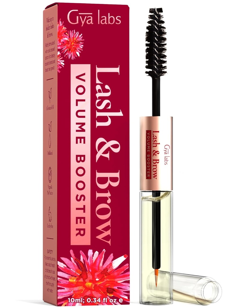 Gya Labs Lash と Brow Oil - 100% 純粋な Natual Organic Castor オイルまつげ & Eyebrow 血清 完全な外観のLashes & Brows (0.34 Fl Oz)