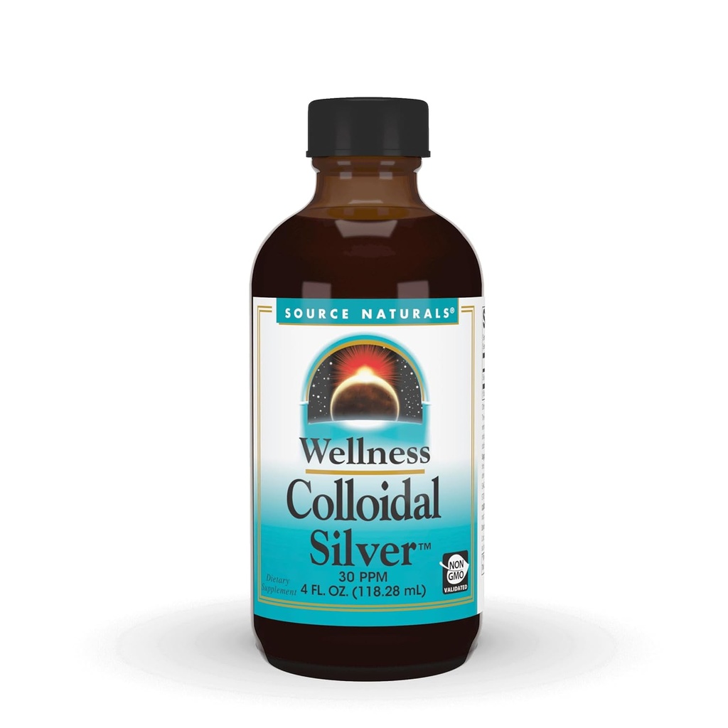 Source Naturals Wellness Colloidal Silver 30 ppm, Supports Physical Well Being* - 4 Fluid oz